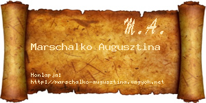 Marschalko Augusztina névjegykártya